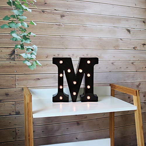 OYCBUZO Light Up Black Alphabet Marquee Letters Sign LED Marquee Number Lights Sign for Night Light Home Bar Christmas Party Lamp Wedding Birthday Decoration M - Image 3
