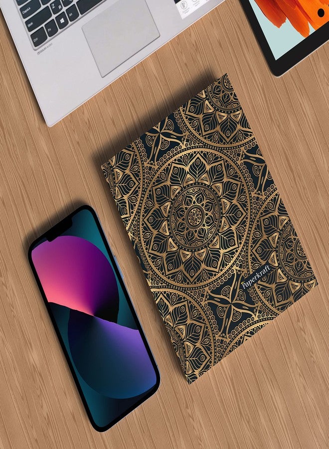دفتر ملاحظات بغلاف مقوى من Paperkraft، بدون سطور، 192 صفحة، 15.8 × 19.4 سم | ورق فاخر 65+ غرام/متر مربع لتدوين الملاحظات | تصميم فني هندي متعدد الألوان - Image 2