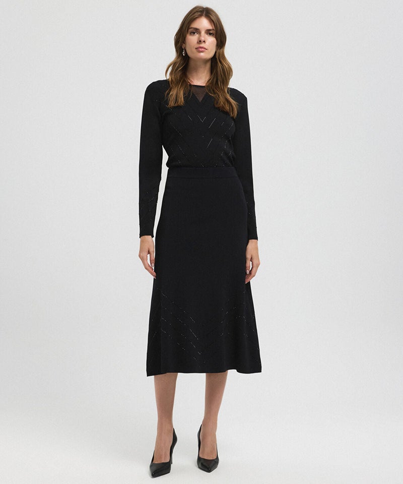 Ipekyol Rhinestone Knit Skirt - Image 1