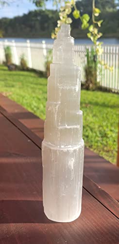 Pachamama Essentials Large Selenite Tower 8" Tall Skyscraper Healing Crystal Stone Reiki Meditation Energy Protection - Image 5
