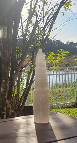 Pachamama Essentials Large Selenite Tower 8" Tall Skyscraper Healing Crystal Stone Reiki Meditation Energy Protection - Image 4