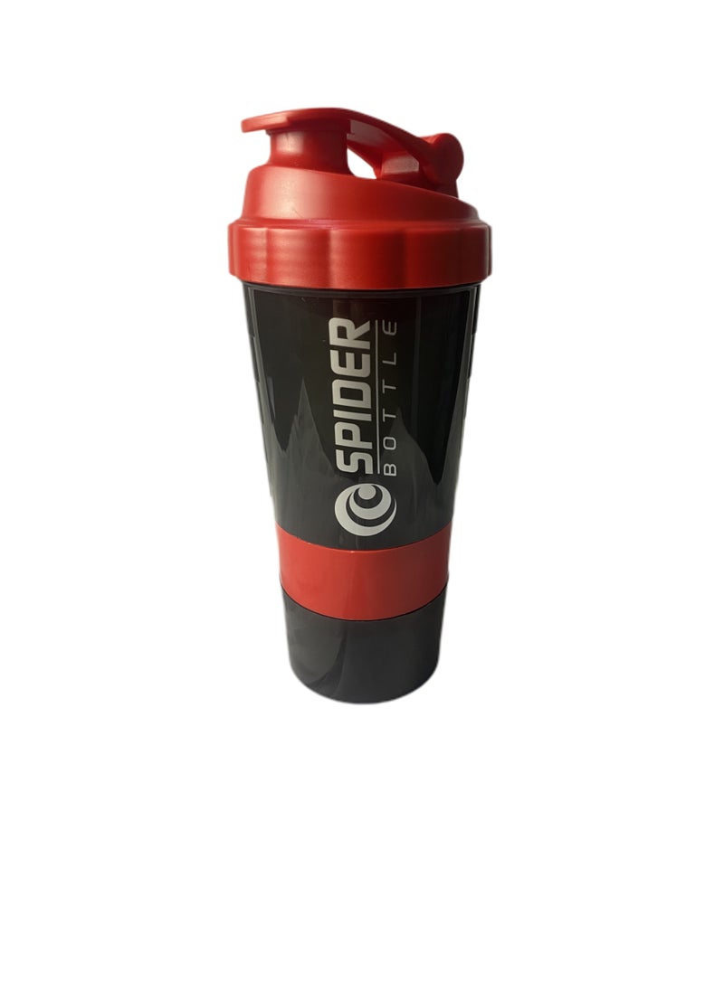 Generic Spider shaker bottle red 500ml for gym, school and car  - Image 1