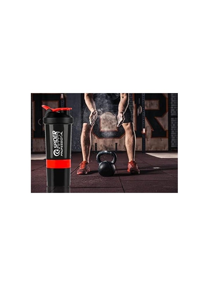Generic Spider shaker bottle red 500ml for gym, school and car  - Image 3