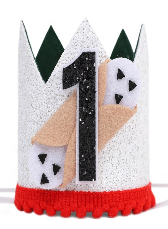 Jissoo Pizza 1st Birthday Crown - Holy Cannoli One Birthday Decorations,Pizzeria Party Hat Photo Props,First Pizza Cake Smash Party Crown,Sweet Cannoli Slice Fun Headwear - Image 1