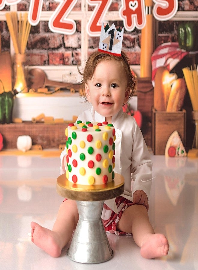 Jissoo Pizza 1st Birthday Crown - Holy Cannoli One Birthday Decorations,Pizzeria Party Hat Photo Props,First Pizza Cake Smash Party Crown,Sweet Cannoli Slice Fun Headwear - Image 5