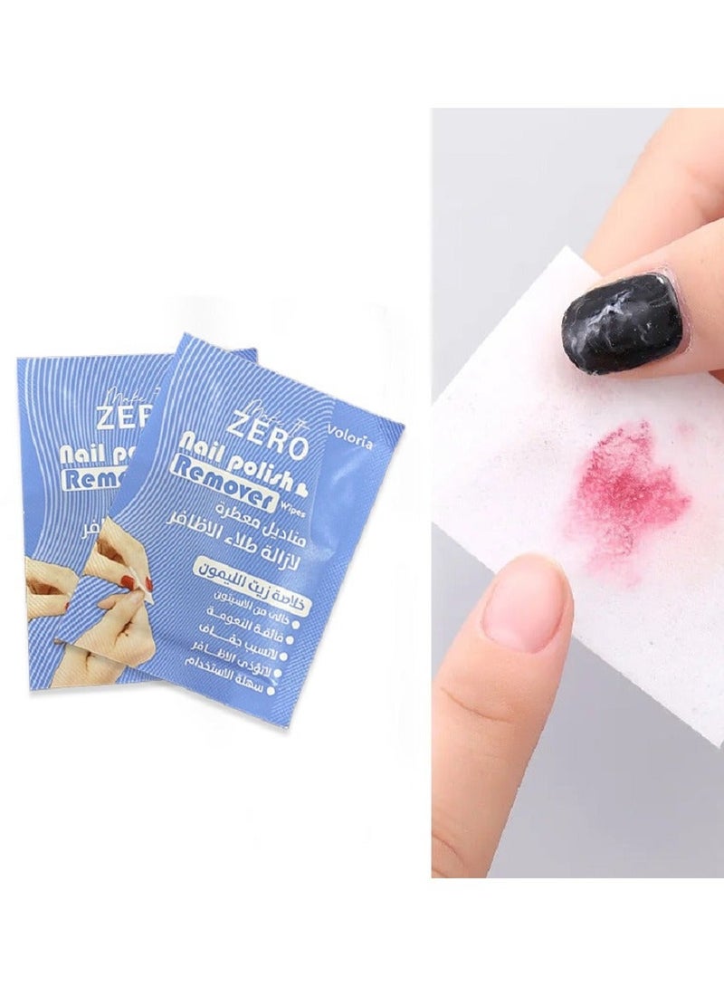 Voloria Single Wipe Nail Polish Remover 12 Pieces with Lemon Oil Extract - Image 2