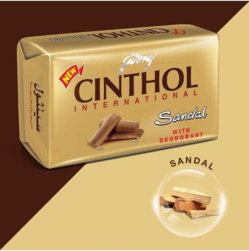 Cinthol Godrej Sandal Bath Soap - 99.9% Germ Protection, 175g - Image 2