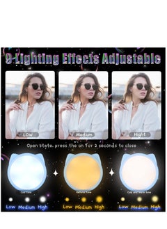 KASTWAVE Selfie Ring Light Selfie Clip on Ring Light Mini Rechargeable 9 Level Adjustable Brightness Ring Light Portable Clip on Selfie Fill Light for Phone Laptop Video Photography Girl Makes up (Pink, Blue)  - Image 5