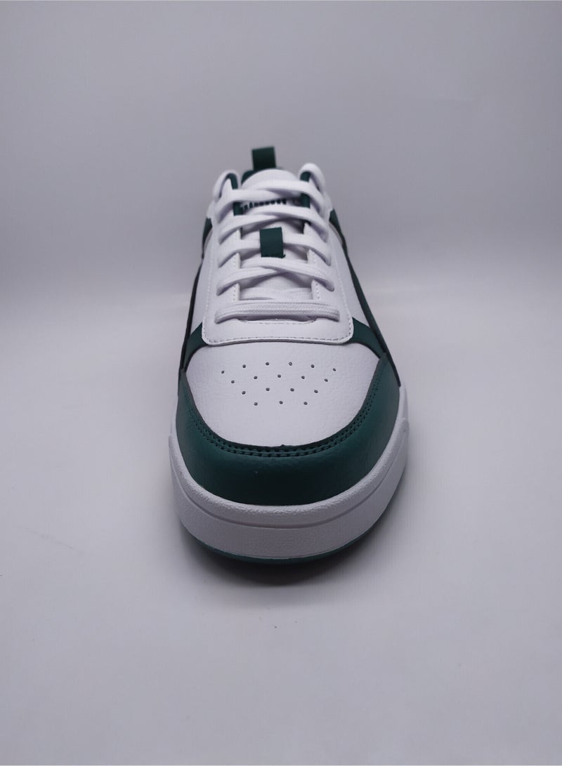PUMA Dribble Unisex White Green Sneakers  - Image 4