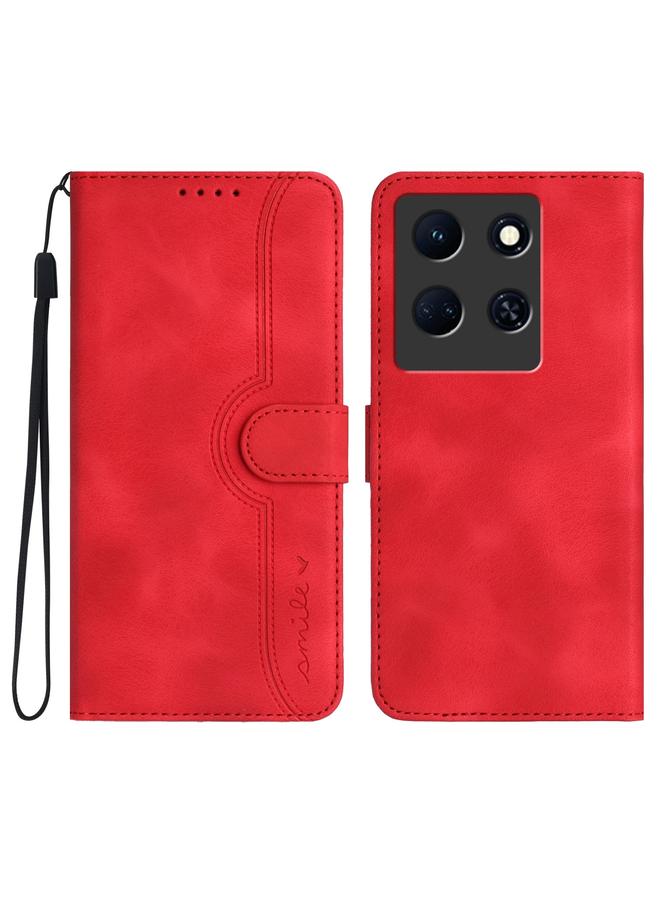Zaboon Case For Infinix Note 30 5G Heart Pattern Skin Feel Leather Phone Case - Image 1
