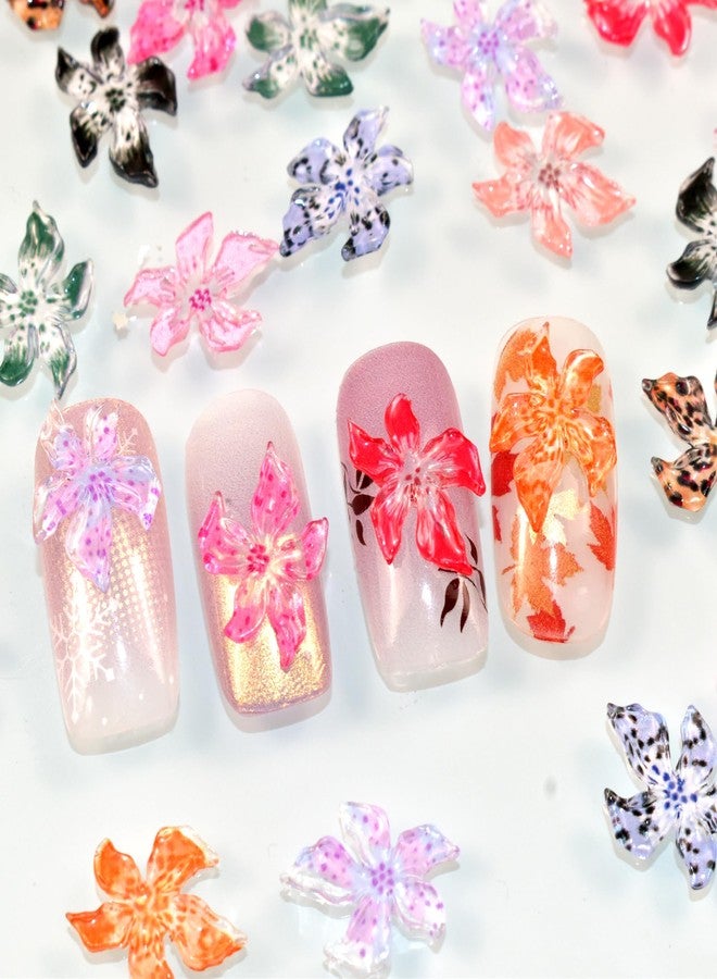 LIFOOST 100pcs Hibiscus Flower Nail Charms, Resin, 3D, 11.5x11.5x4mm, Colorful, DIY Nail Art Supplies - Image 5