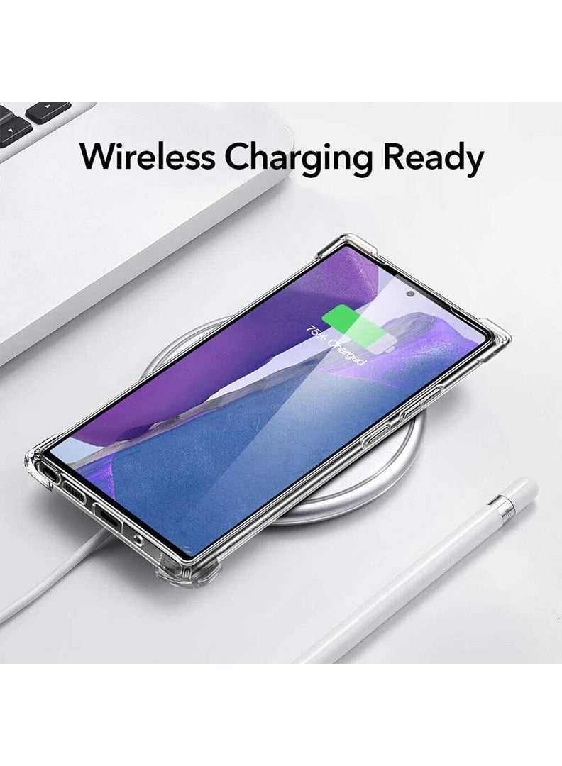 Samsung Galaxy Note 20 Clear Case, Shock-Absorption TPU Cell Phone Cover with Reinforced Corners, Soft Flexible & Crystal Clear Protective Bumper Case