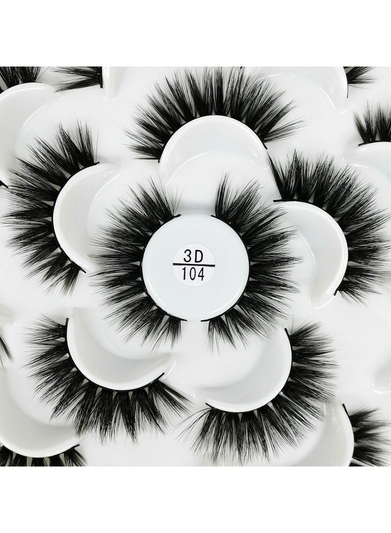 ORiTi False Eyelashes 10 Pairs Black Natural Full Eyelash for Women Easy to Stick on Upper Lash Line - Image 2