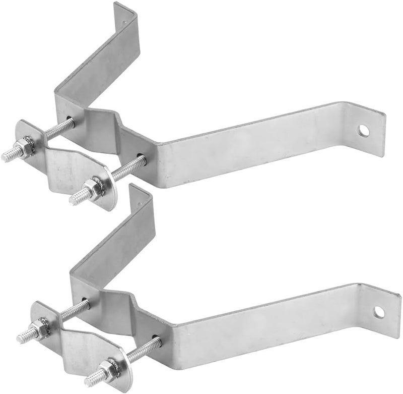 Skywalker 4” Heavy-Duty Wall Mount Pair for TV Antenna Mast with (2) Brackets & Lag Bolts - Image 1