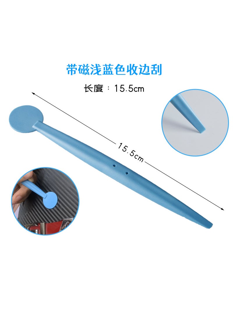 Generic Color-changing film edge scraper with magnetic plug edge small scraper car tool suit gap treatment edge closing 7-piece set XDC light blue Edge Tilt Tool [with Magnet]] 
