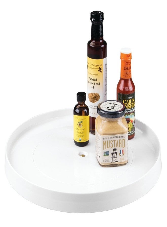 InterDesign iDesign Linus Lazy Susan Turntable Spice Organizer Rack for Kitchen Pantry, Cabinet, Countertops - 14", White - Image 3