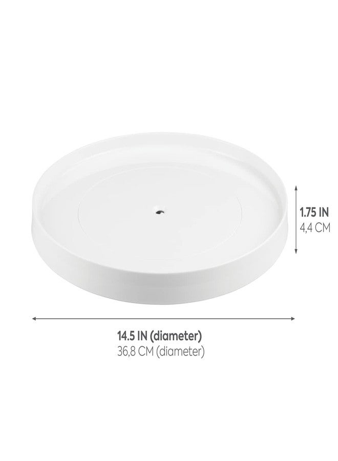 InterDesign iDesign Linus Lazy Susan Turntable Spice Organizer Rack for Kitchen Pantry, Cabinet, Countertops - 14", White - Image 2