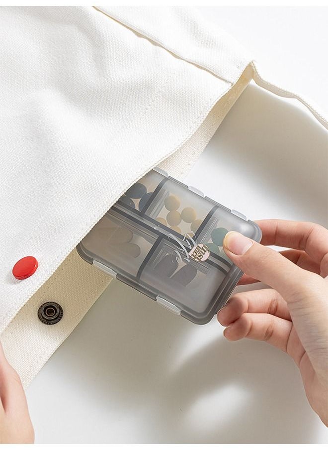 Ocean Pill Case Travel Pill Organizer, Pill Box for Purse Vitamin Fish Oil 10 Compartments Container Medicine Box  - Image 4