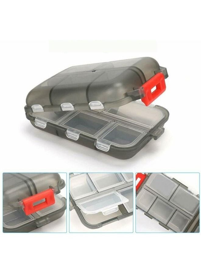 Ocean Pill Case Travel Pill Organizer, Pill Box for Purse Vitamin Fish Oil 10 Compartments Container Medicine Box  - Image 2