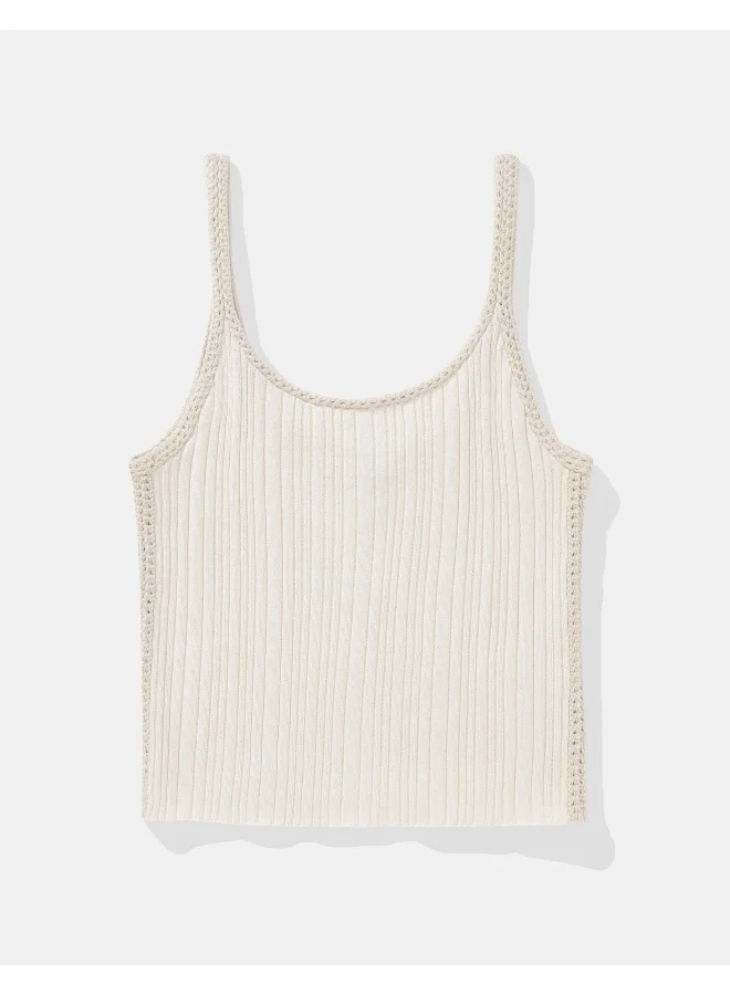 امريكان ايجل AE Cropped Crochet Tank Top