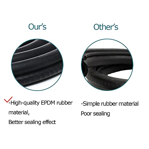 Tintvent Rubber Edge Trim 23Ft Car Door Seal Strip with Side Bulb, Automotive Weather Stripping Edge Guard Universal Fit for Camper Van, Trucks, SUV, RV - Image 5