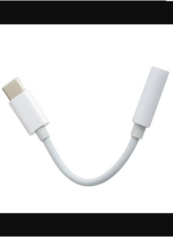 Generic USB C to 3.5mm Headphone Jack Adapter CM20 White  - Image 1
