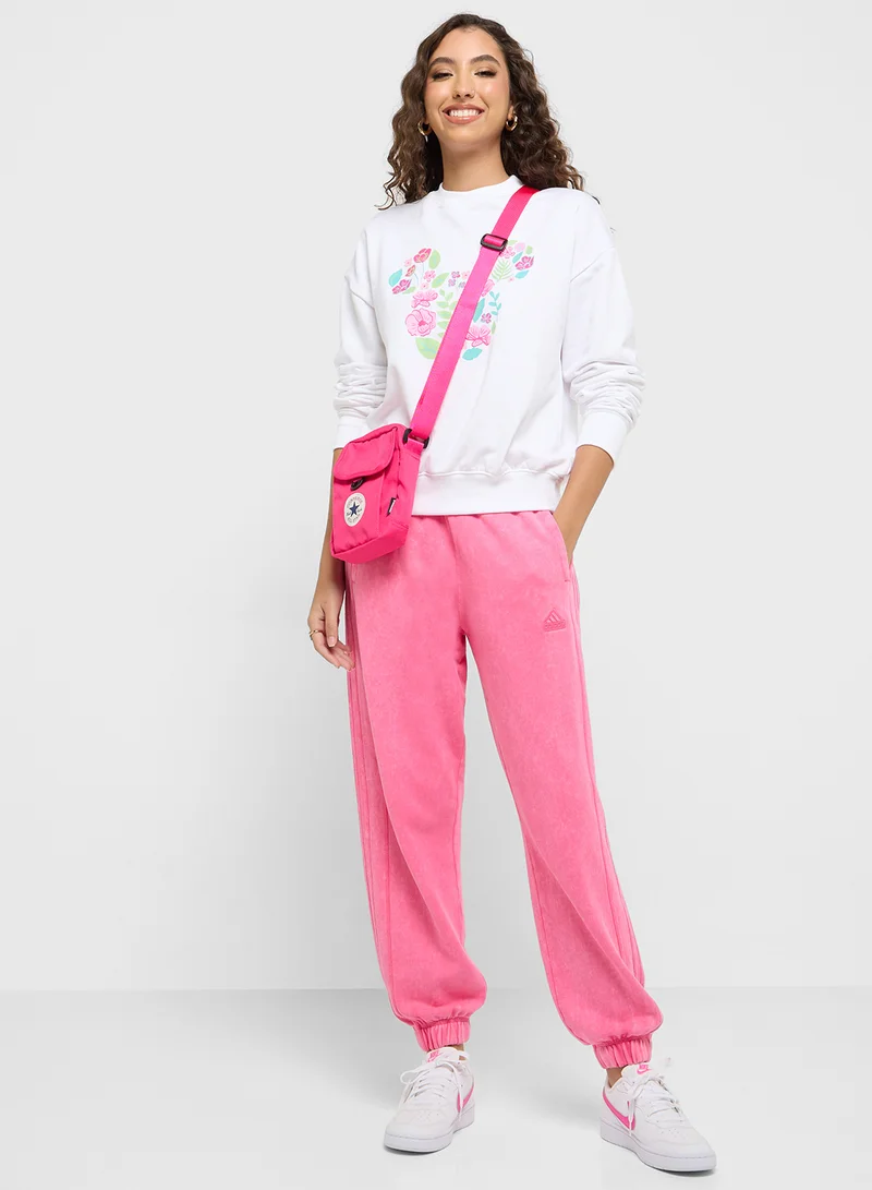 ديزني Mickey Oversize Floral Print Sweatshirt