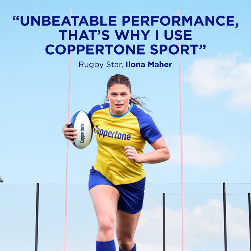 Coppertone لوشن واقي شمس رياضي من كوبرتون، SPF 50، واقي شمس مقاوم للماء مع أكسيد الزنك، زجاجة 5 أونصات - Image 2