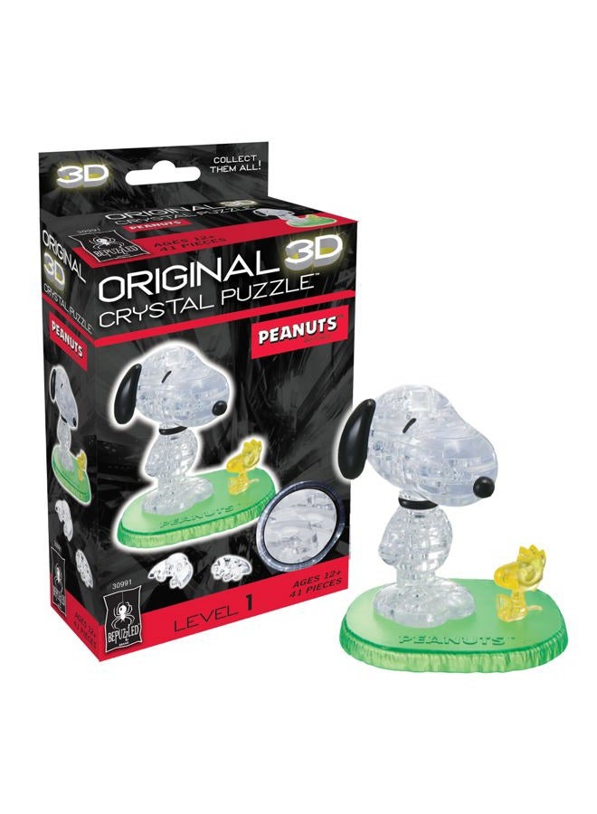 BePuzzled Snoopy & Woodstock Licensed Crystal Puzzle from, 3D Crystal Puzzles and Brainteasers for Puzzlers Ages 12 and Up - Image 1