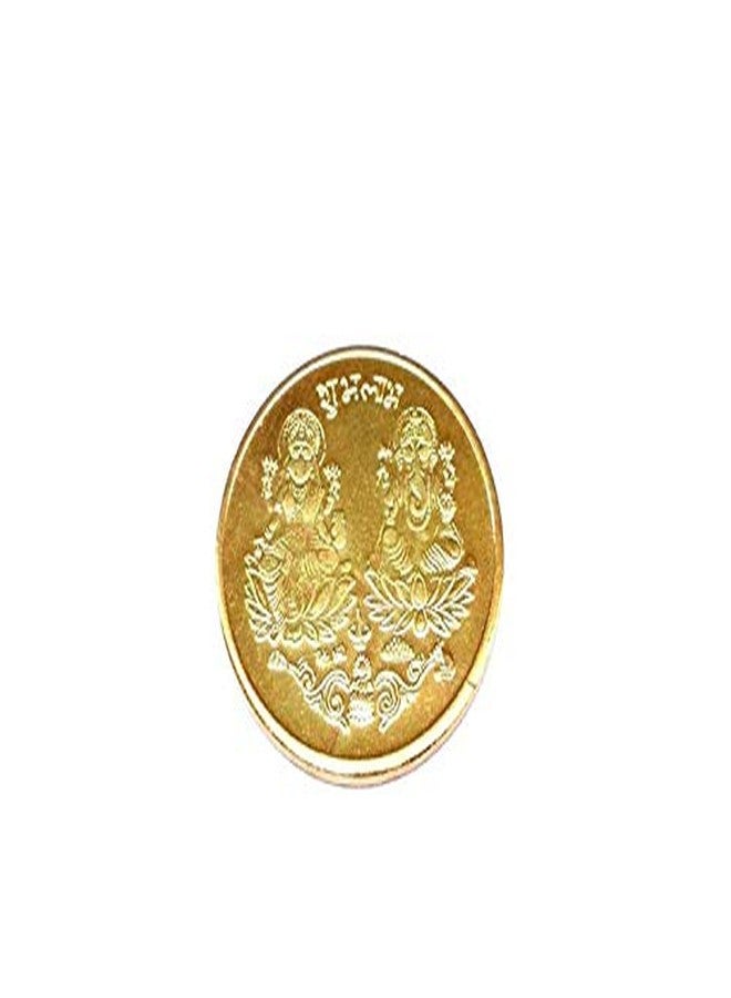 BANSIGOODS Dhanteras Diwali Gold Plated German Silver Coins laxmi Ganesh sikka for Gift Pack of 5pc - Image 2