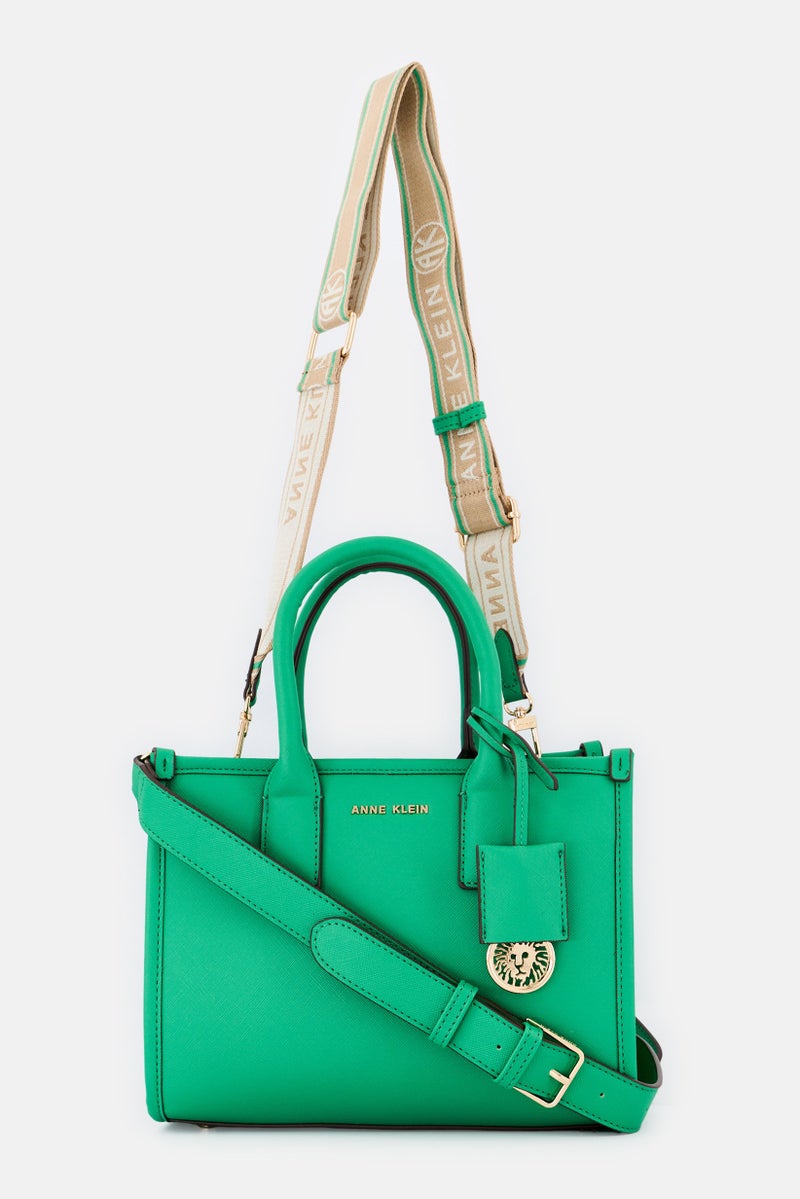 ANNE KLEIN Women 2 Pieces Brand Logo Handbag, Green - Image 1