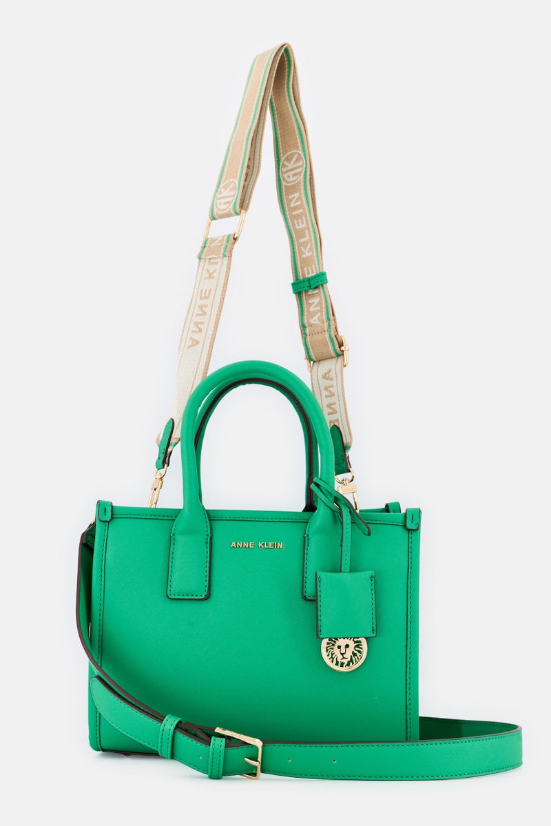 ANNE KLEIN Women 2 Pieces Brand Logo Handbag, Green - Image 2