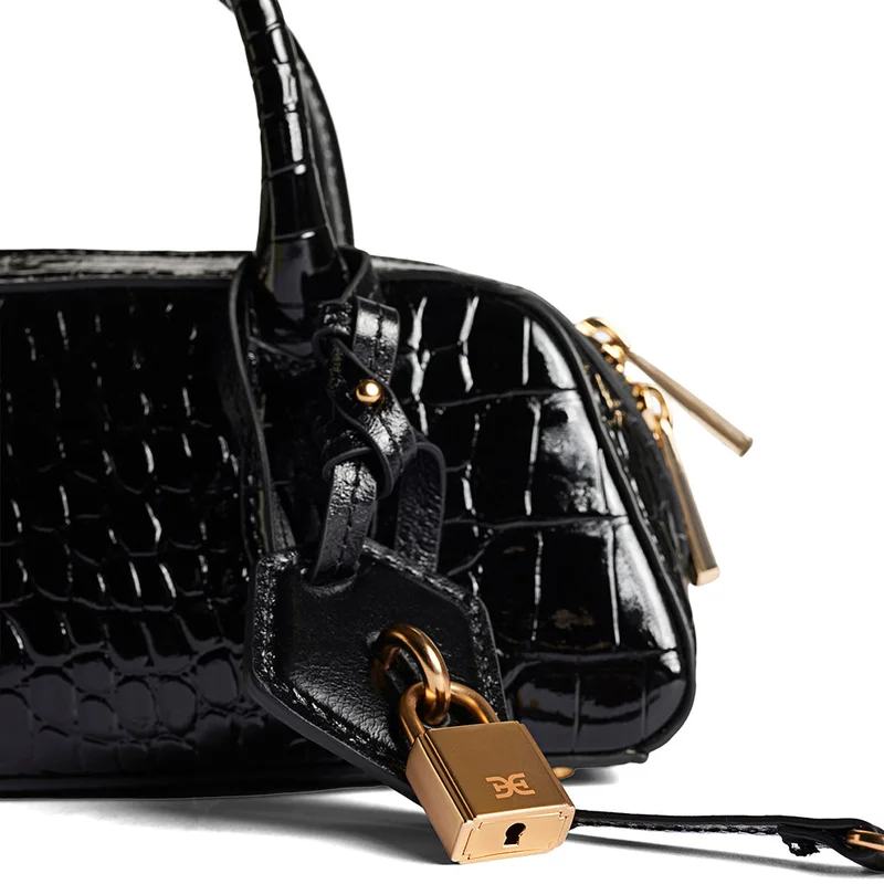 Sam Edelman Black Nori Micro Bowler Satchel for Women | Best Price UAE