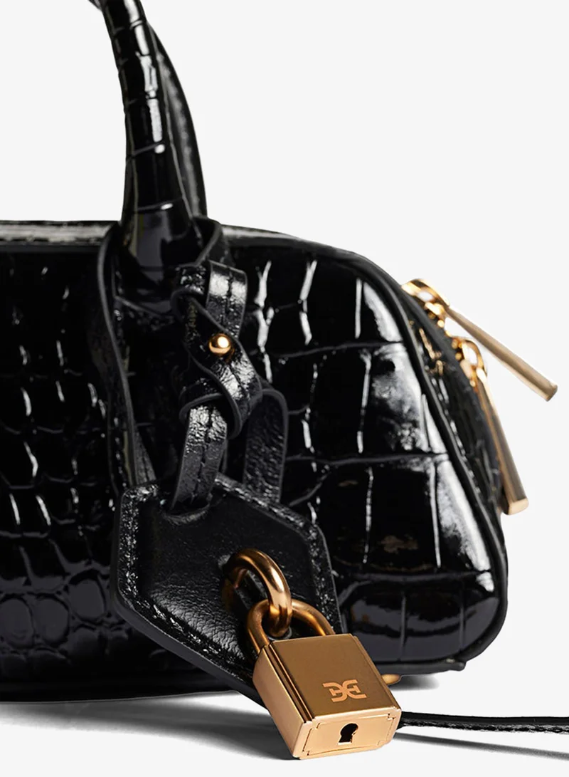 Sam Edelman Black Nori Micro Bowler Satchel for Women | Best Price UAE