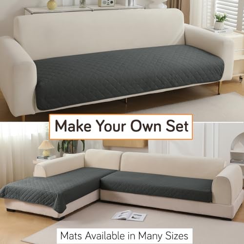 HOKIPO Waterproof + Anti-Slip + Quick Dry Sofa Seat Mats, Grey - Length 120cm (AR-5274-GRY) - Image 3