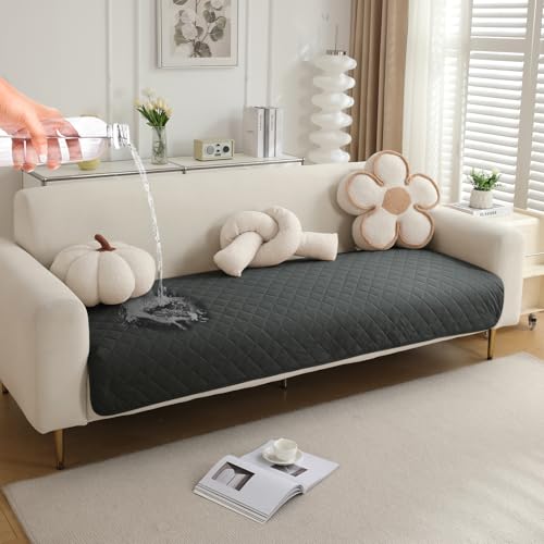 HOKIPO Waterproof + Anti-Slip + Quick Dry Sofa Seat Mats, Grey - Length 120cm (AR-5274-GRY) - Image 1