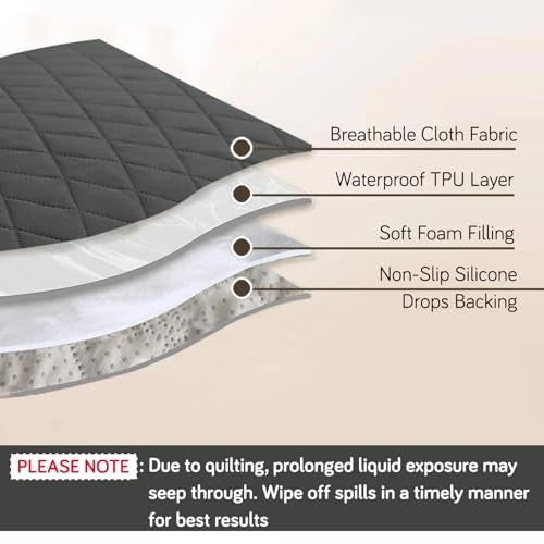 HOKIPO Waterproof + Anti-Slip + Quick Dry Sofa Seat Mats, Grey - Length 120cm (AR-5274-GRY) - Image 4