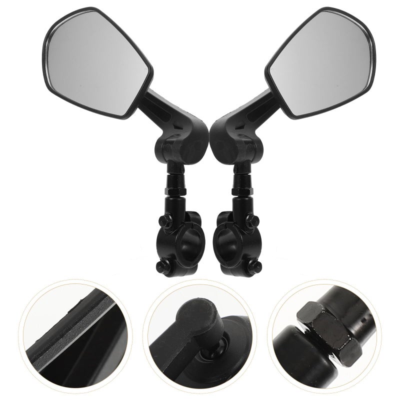 Adjustable 360 Degree Rotatable Bike Rearview Mirror Handlebar Mount Pair For Cycling Safety - Image 5