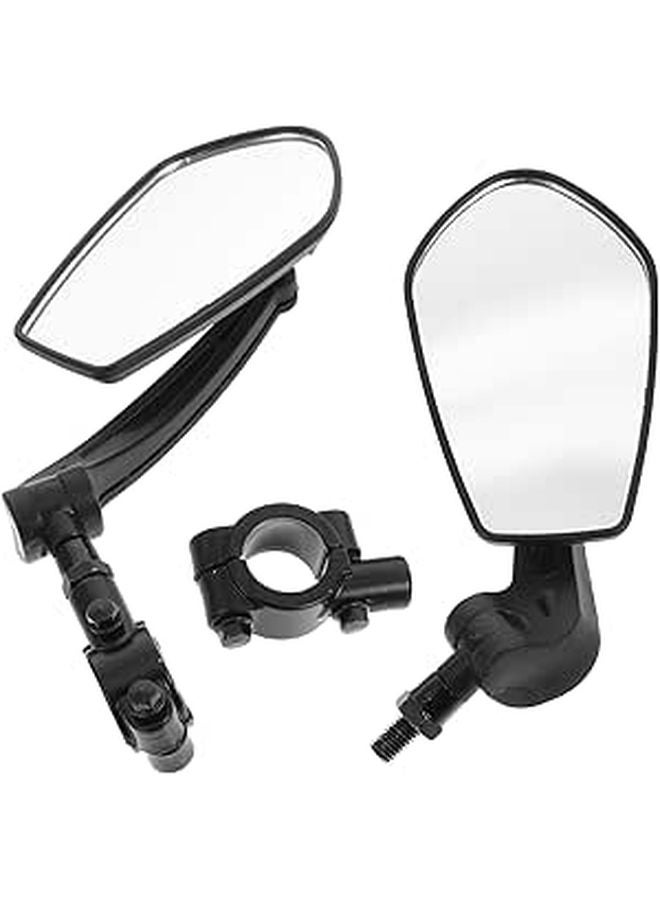 Adjustable 360 Degree Rotatable Bike Rearview Mirror Handlebar Mount Pair For Cycling Safety - Image 1