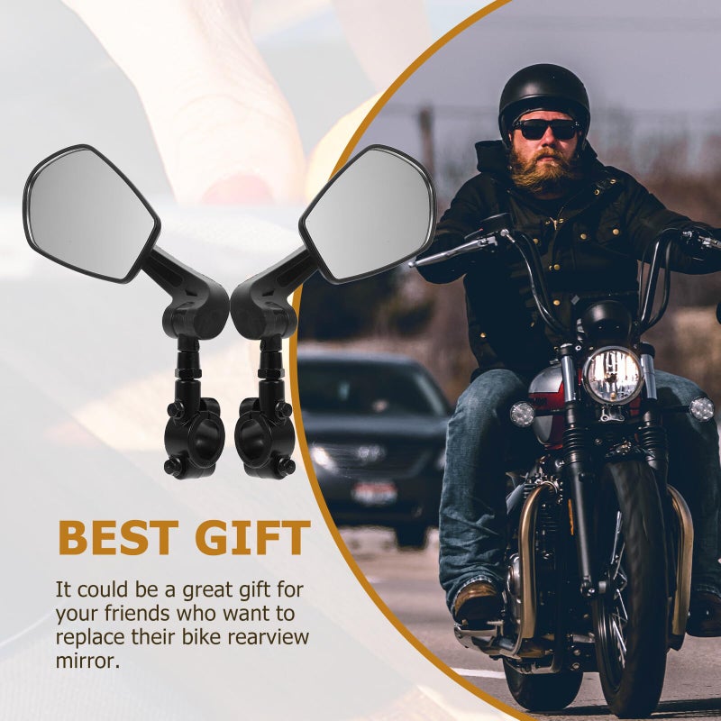Adjustable 360 Degree Rotatable Bike Rearview Mirror Handlebar Mount Pair For Cycling Safety - Image 4