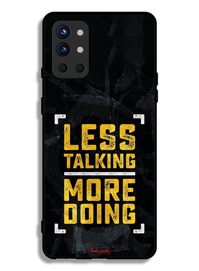 Tolwak OnePlus 9R 5G Protective Case Cover Less Talking More Doing - Image 2