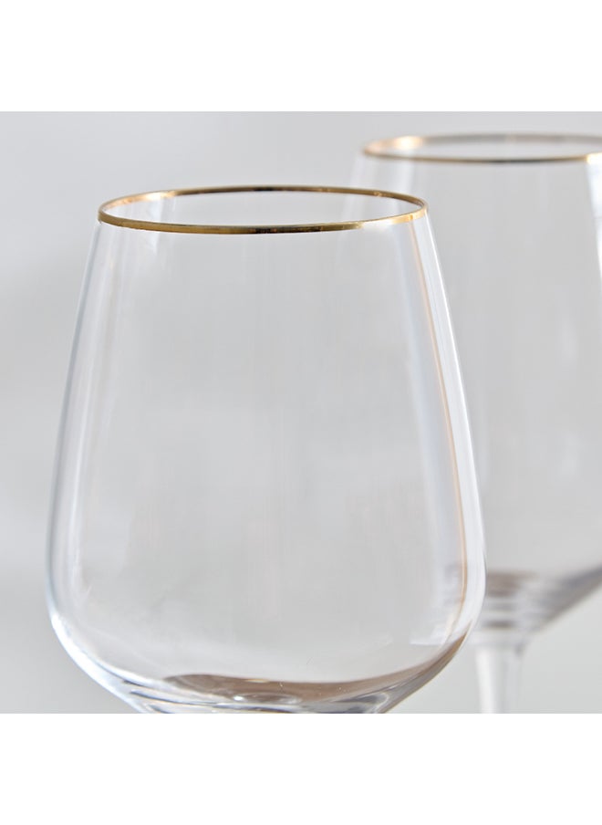 Home Box Royal 6-Piece Crystal Stemware Glass Set with Rim 500 ml  - Image 3