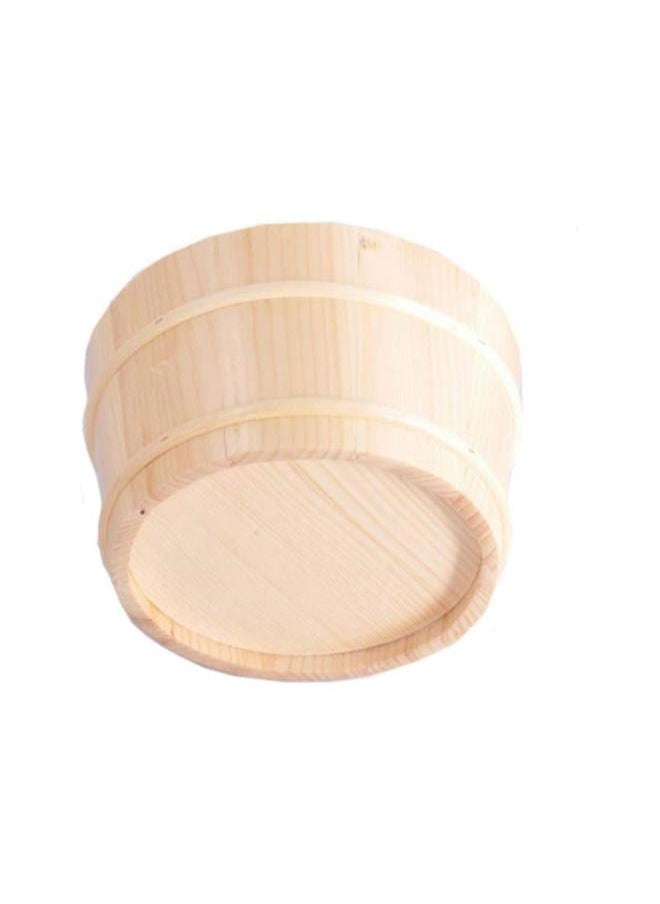 2pcs Sauna Wooden Bucket and Ladle Set Sauna Water Bucket Wood Ladle Kit Barrel Set Sauna Steam Water Accessories (Neutral Style)