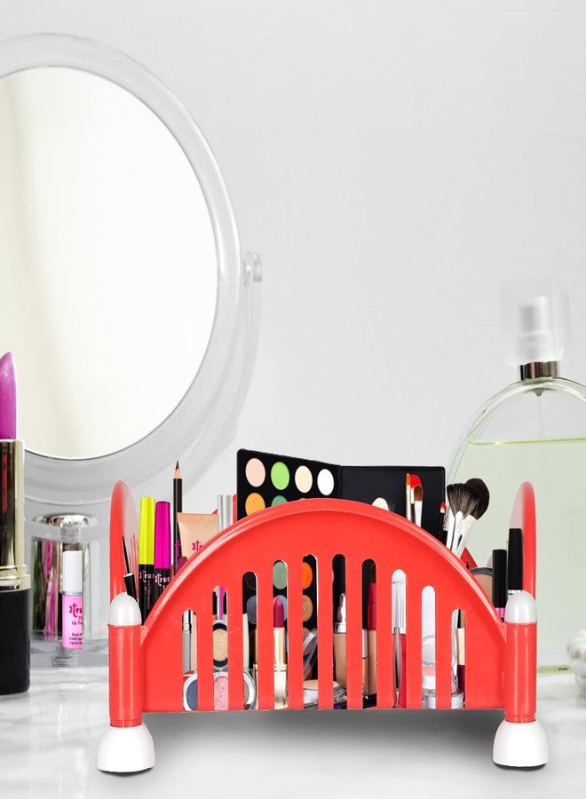 Cutting EDGE Premium Eco-Plastic Countertop,Shelf Rack Multipurpose Use Cosmetics Super Sturdy Organizer Storage for Kitchen, Office Use, Fruits, Vegetables, Sabji Tier Basket Tray (Set of 1,Red) - Image 4