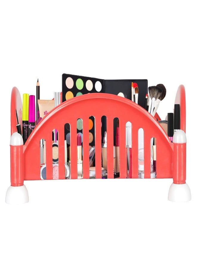 Cutting EDGE Premium Eco-Plastic Countertop,Shelf Rack Multipurpose Use Cosmetics Super Sturdy Organizer Storage for Kitchen, Office Use, Fruits, Vegetables, Sabji Tier Basket Tray (Set of 1,Red) - Image 2
