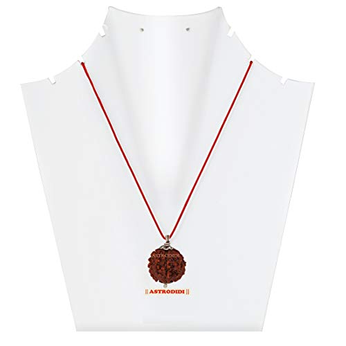 ASTRODIDI 4 Mukhi Rudraksha Pendant with Lab Certified | Nepali Four Face Original Rudraksh | Astrological Benefits | Unisex Design for Men & Women Boys and Girls - Image 3