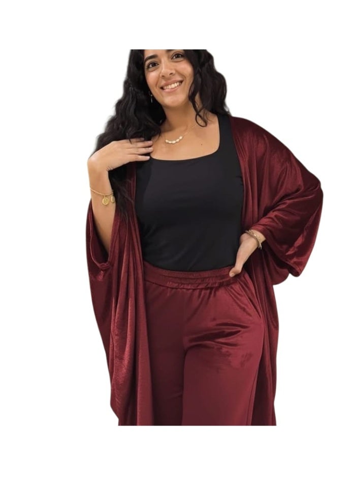 سوت حريمي كتان قطن تلبس من ٥٠ ل ٩٠ كيلو فضفاضه