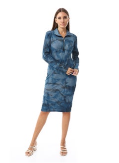 Andora Tie-Dye Regular Fit Ribbed Dress  - Image 1