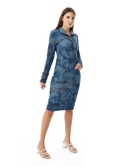 Andora Tie-Dye Regular Fit Ribbed Dress  - Image 3