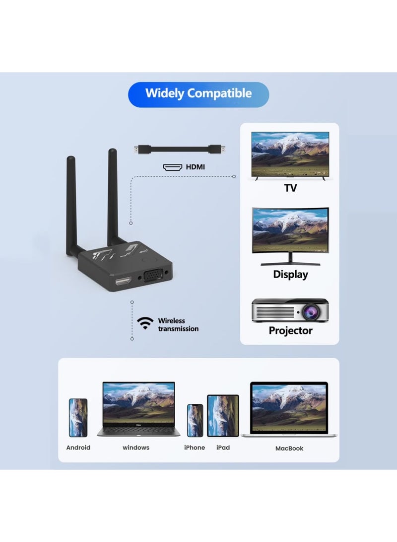 Zikra Wireless HDMI Display Dongle Adapter, for Streaming Video/Audio from Laptop, PC, Smartphone to HDTV/Projector, No Setup,No Need APP, Compatible with Android, iOS, Windows and MacOS - Image 2